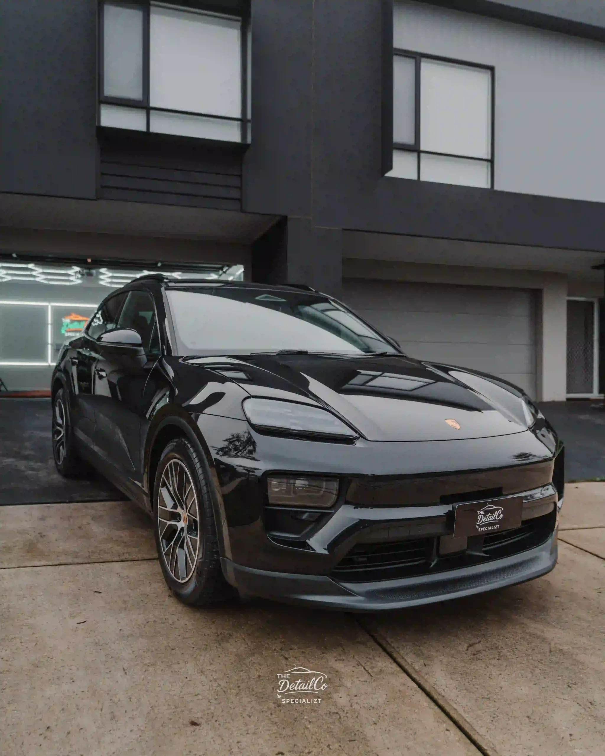 Studio-lit car, front on
